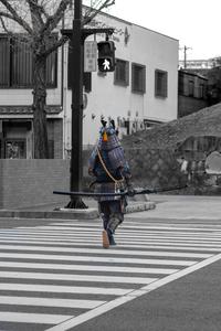 A Samurai Walks the Streets samurai wallpaper
