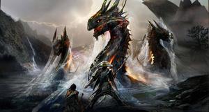 A Samurai Warrior Riding A Mighty Dragon Through The Bright Skies samurai wallpaper