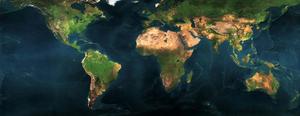 a satellite image of the world dual monitor wallpaper