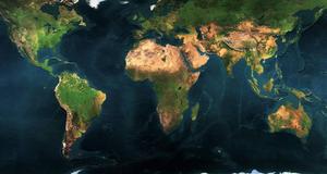 A Satellite View of our World world map wallpaper
