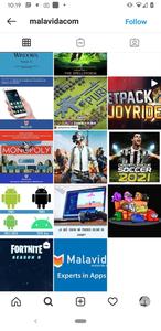 a screenshot of the app with various apps instagram wallpaper