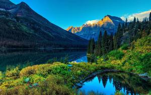 A Serene Mountainous View landscape wallpaper