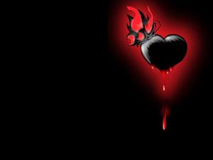 A shattered heart fades into the darkness broken heart black wallpaper