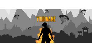 a silhouette of a man with a parachute in front of a mountain pubg wallpaper
