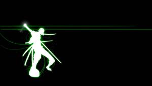 A silhouette of the iconic pirate hunter Roronoa Zoro. zoro wallpaper