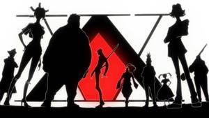 A silhouette of two legendary hunters from Hunter X Hunter hunter x hunter wallpaper