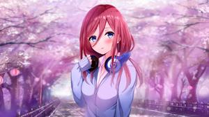 A smiling Anime Girl captures the beautiful essence of the animation world. anime girl wallpaper