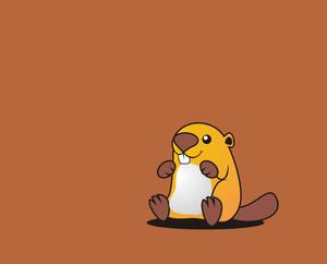A Smiling Beaver Cartoon Comes To Life! cute wallpaper