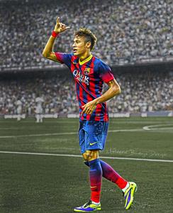 a soccer player is celebrating neymar wallpaper
