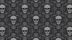 A Spooky Skull Pattern for a Dark Halloween skull wallpaper