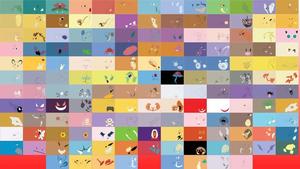 a square with many different colored shapes cool pokemon wallpaper
