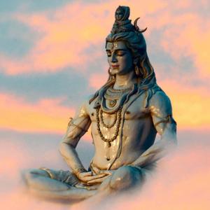 a statue of lord shiva sitting in the clouds lord shiva wallpaper