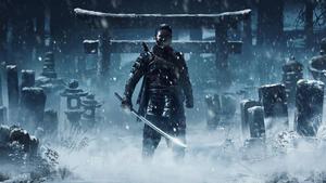 A Stealthy Samurai in the Snow samurai wallpaper