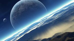 A stunning view of the blue moon from Earth. 1080p wallpaper