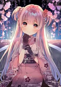A sweet and playful anime character with huge eyes cute anime wallpaper