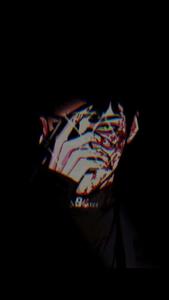 A sweet yet mysterious figure in a dark anime setting. cute dark anime wallpaper