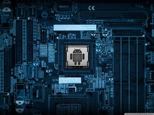 A Technologically Advanced Motherboard Powered by Android android wallpaper