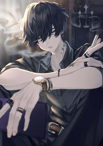 A teenage anime boy walking with determination. anime boy wallpaper