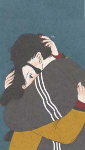 A tender moment between two beautiful anime characters aesthetic couple anime wallpaper