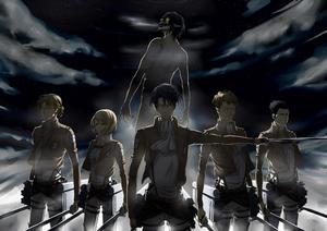 A titan stands ready to engage in the battle of humankind in Attack on Titan attack on titan wallpaper