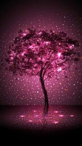 a tree with stars on it in the dark pretty cute phone wallpaper