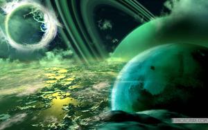 A view of the magical solar system animated wallpaper