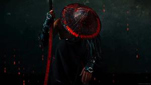 A warrior in armor with a katana in hand, ready to take on any obstacle. samurai wallpaper