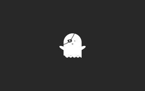 a white ghost with a black background cute ghost wallpaper