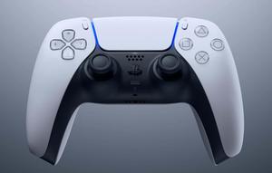 a white playstation controller with buttons on it ps5 wallpaper