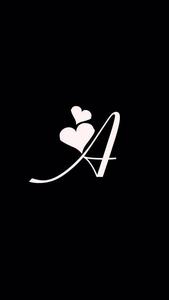 A With Hearts Name name wallpaper