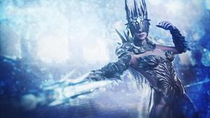 a woman in armor holding a sword 4k gaming wallpaper