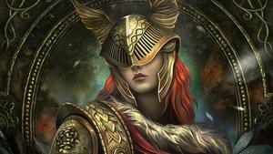 a woman in armor with a sword elden ring wallpaper