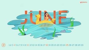 A woman swimming in blue waters during a sunny June day june wallpaper