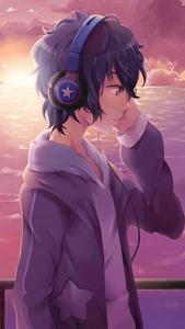 A young anime boy looking out at the world with determination. anime boy wallpaper