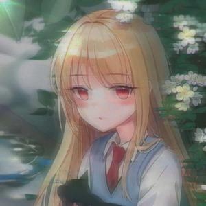 A young Anime character with blue hair and a pink bow anime pfp wallpaper