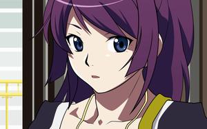 A young Anime girl with a cute hairstyle animated wallpaper