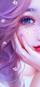 A young girl enjoying the beauty of nature beautiful girl cartoon wallpaper