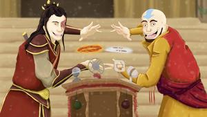 Aang and Zuko join forces to save the world from another war avatar the last airbender wallpaper