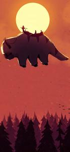 Aang, Katara, and Sokka in the Heart of Adventure avatar the last airbender wallpaper