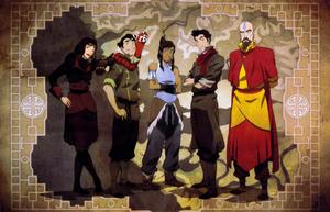 Aang, the Avatar and protector of the four nations and Korra, the powerful successor to Aang avatar the last airbender wallpaper