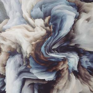 Abstract Brown Blue Swirls Aesthetic Tablet aesthetic wallpaper