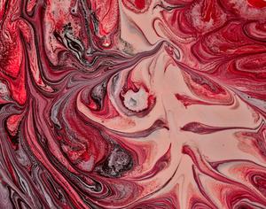 Abstract Red Fluid Painting Wallpaper