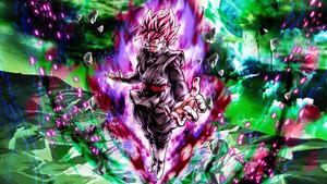 Action-packed Goku Black in Intense Battle goku black wallpaper