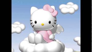 Adorable 3D Hello Kitty Character  Wallpaper