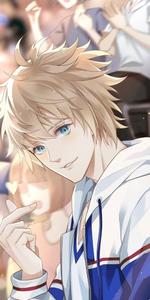 Adorable Cartoon Boy with Messy Hair
