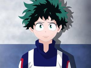 Adorable Cartoon Illustration of Midoriya Izuku cute boy cartoon wallpaper
