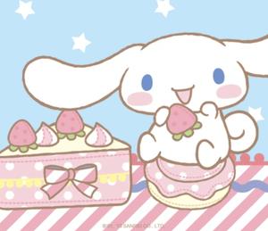 Adorable Cinnamoroll on a Blue Sky Background Wallpaper
