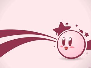 Adorable Kirby Enjoying a Sweet Treat kirby wallpaper
