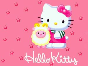 Adorable Vintage Hello Kitty Cover  Wallpaper