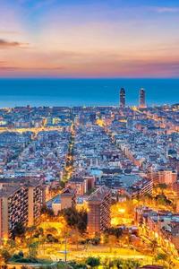 Aerial view of Barcelona City, Spain barcelona wallpaper